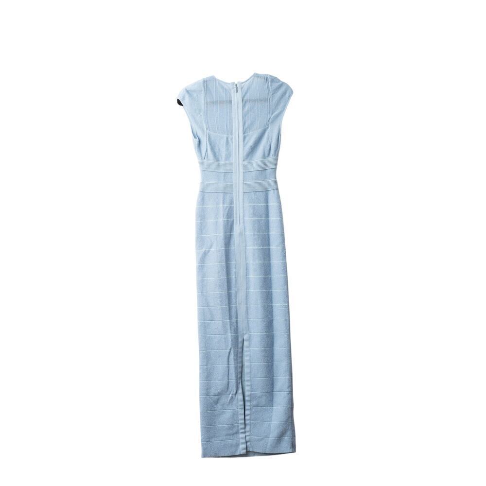 Hervé Léger Blue Bandage Sheer Bustier Gown - Picture 6 of 10